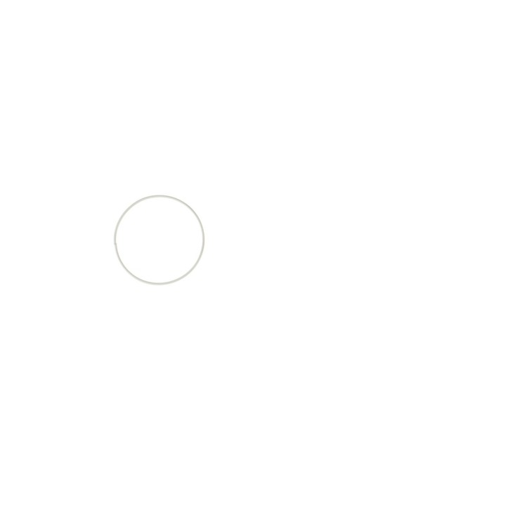 Metal ring white 12 cm