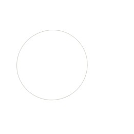 Metal ring white 35 cm