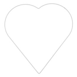 Coeur en métal blanc 28 cm