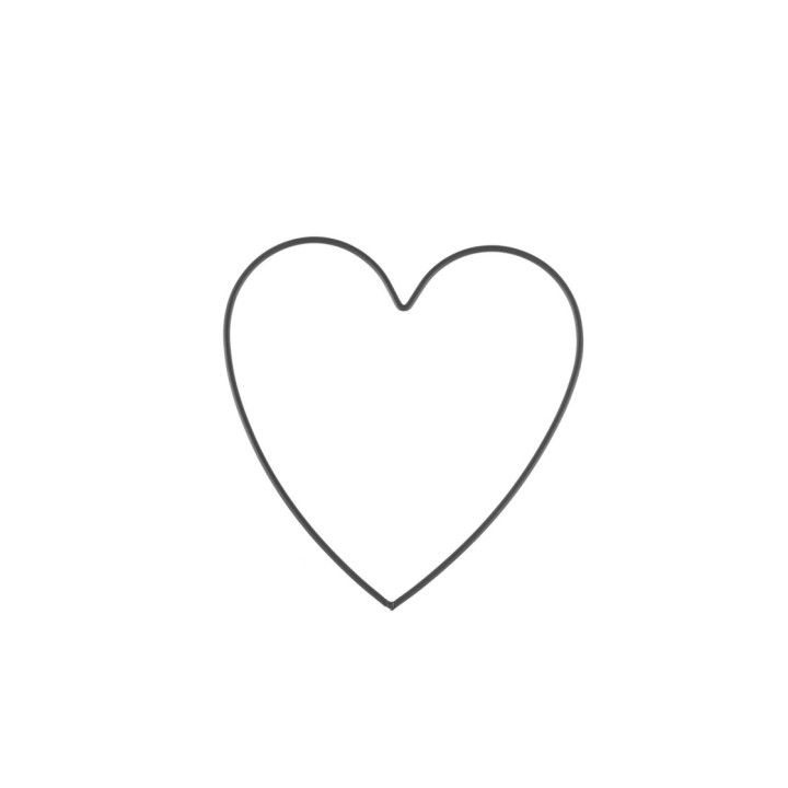 Metal heart black 15 cm