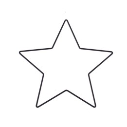 Metallstern schwarz 20 cm