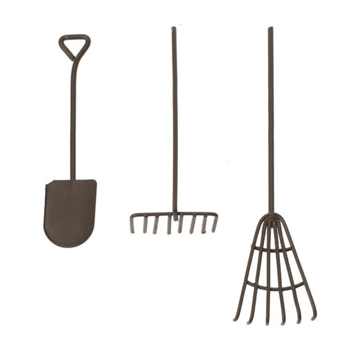 Mini-Gardening set d'outils 3pcs rouille L:12cm