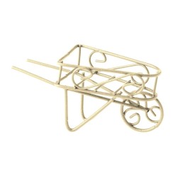 Mini-Gardening brouette crème, 8x3,5x4cm