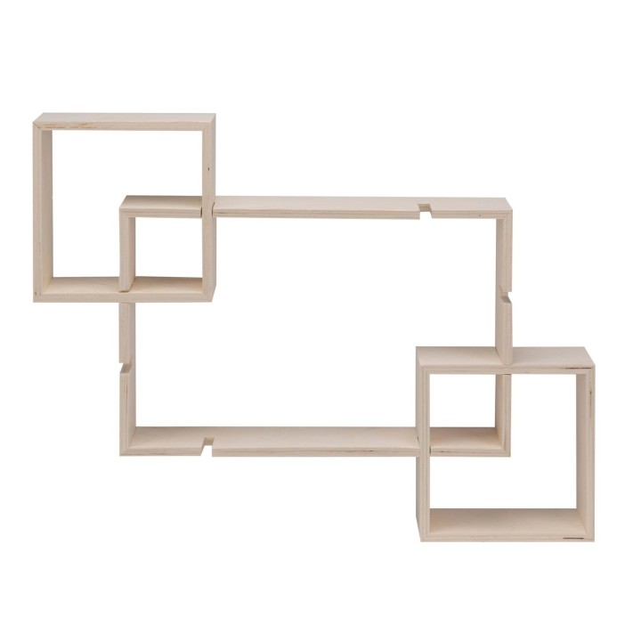 Design-Rahmen Holz rechteck 3Stück 40x25x10cm/18x18x10cm