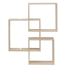 Design-Rahmen Holz Quadrat 3 Stück 30x30x10cm,27x27x10,24x24x10