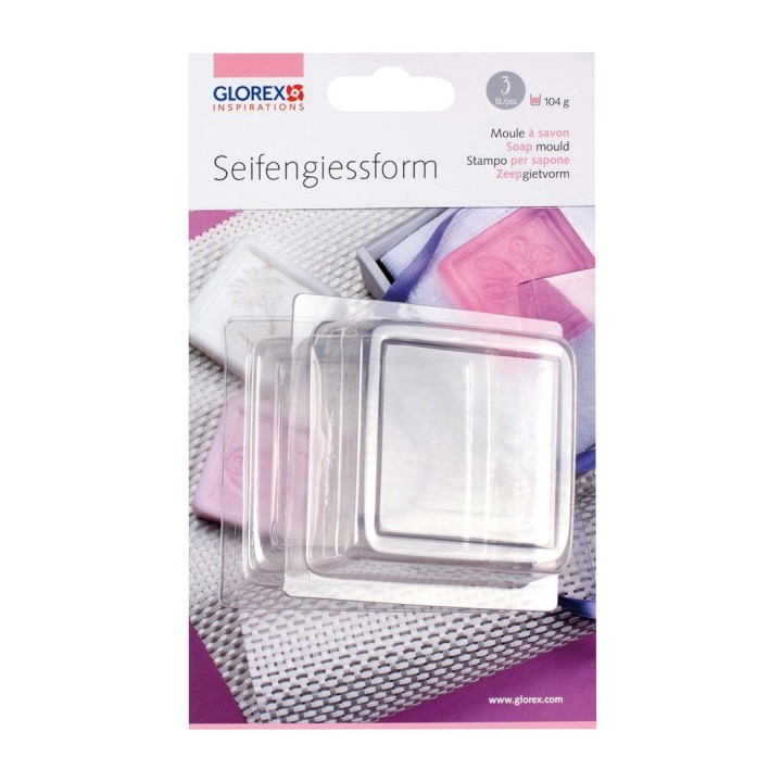 Moule à savons carré 3pcs