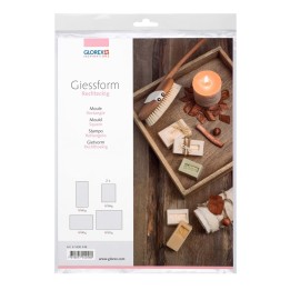 Giessform rechteckig 4 Stück 56 - 80mm