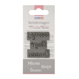Reliefeinlage 3 Stück Princess / Queen / King