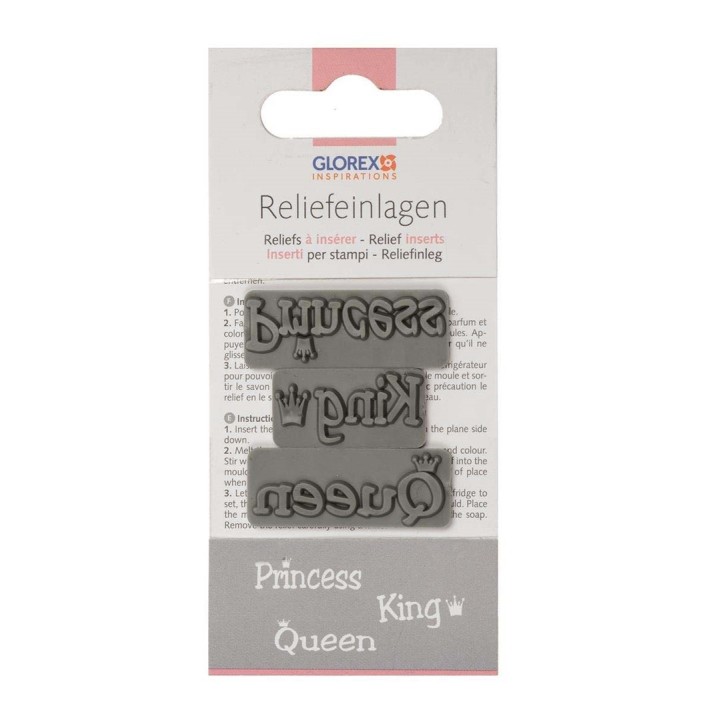 Reliefeinlage 3 Stück Princess / Queen / King