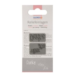 Relief à insérer 2pcs Thank you / Danke