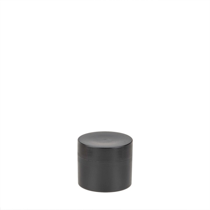 Cream jar 5ml black double-walled, 2pcs