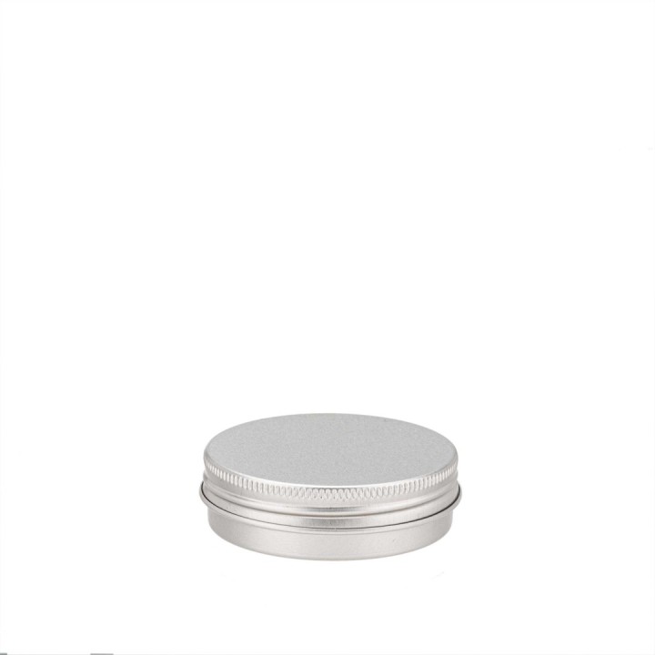 Boîte à couvercle vissé en alu 25ml, 2pcs, 48x15mm