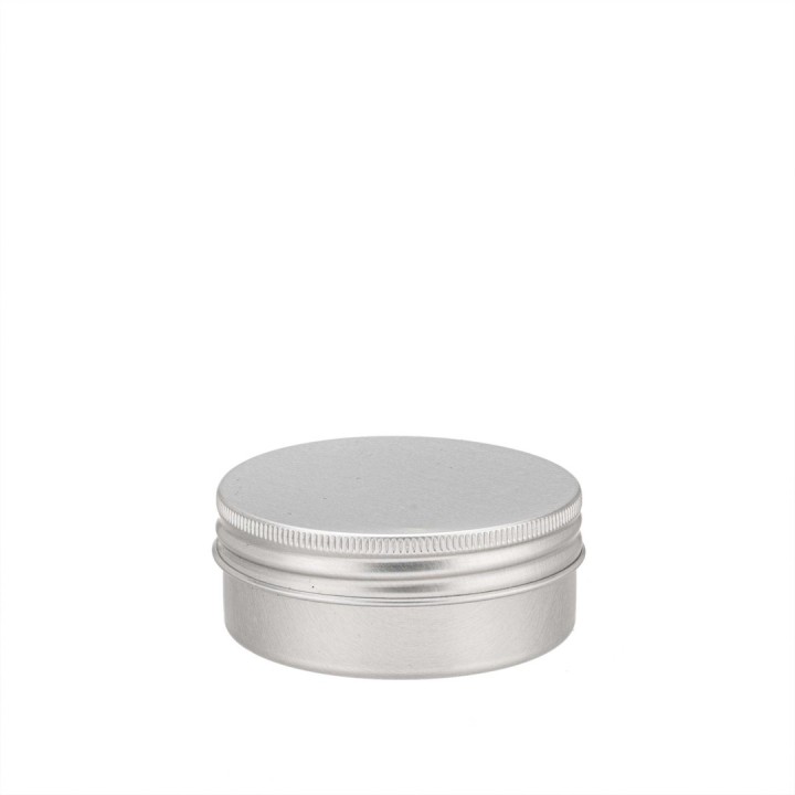 Boîte à couvercle vissé en alu 35ml, 51x19mm,av.liners collés