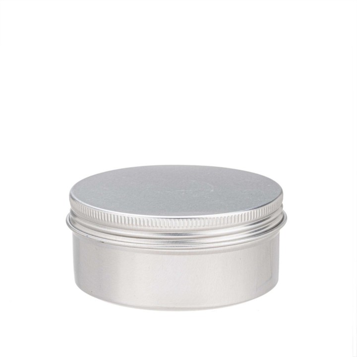 Aluminium screw top jar 100ml 75x24mm, with glued liner