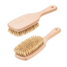 Massage brush with handle 220x65mm,natural bristle,handm