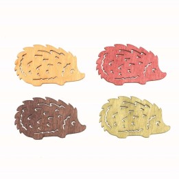 Streuteile Igel, Holz 4x2,5cm, 12 Stück