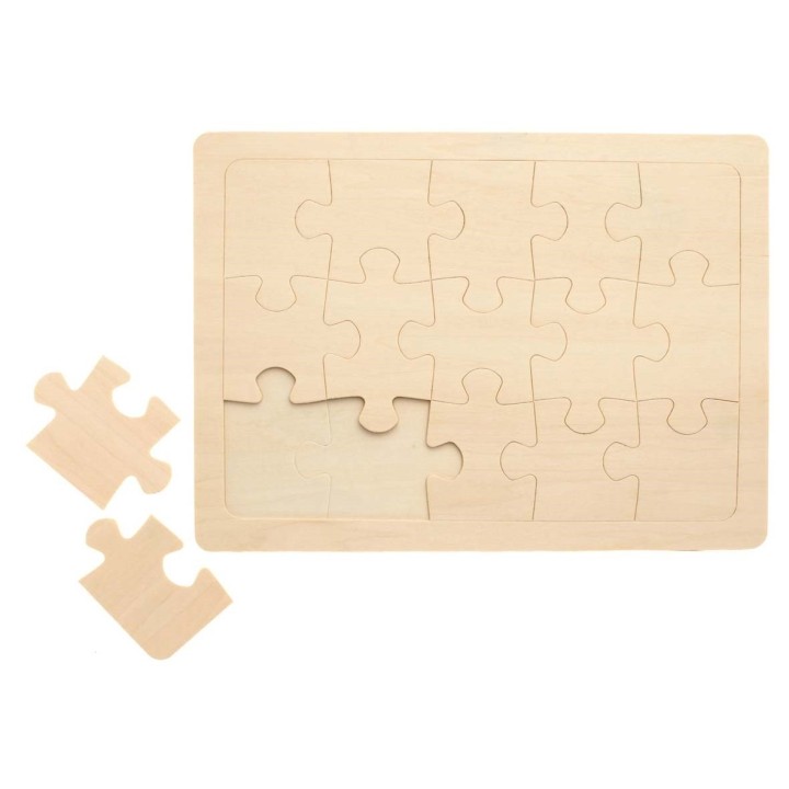 Holz-Puzzle zum Bemalen 15-teilig 270x200x5mm