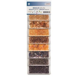 Rocailles/Stifte Mix Brauntöne 8 Farben, 40g
