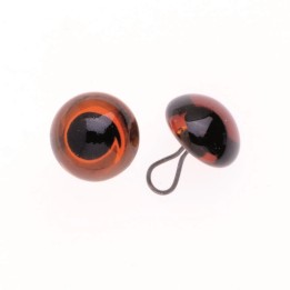 Augen Glas/Oese braun 6mm, 50 Stück