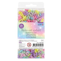Perlenset Buchstaben sortiert Pastell-Töne, ca. 200 Stück