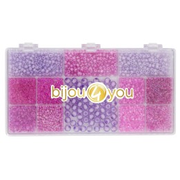 Kit de perles, 170g tons roses