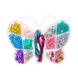 Perlen-Schmuckset 510 Stück Schmetterling mit Kordeln-2x3m