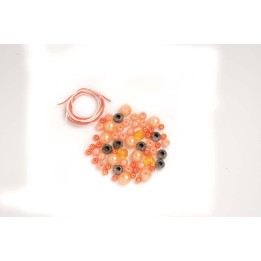 Perlen-Set orange sortiert