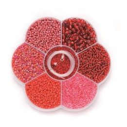 Perlenmix rot 10cmx2cm