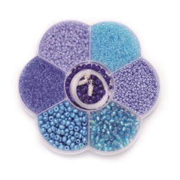 Perlenmix blau 10cmx2cm