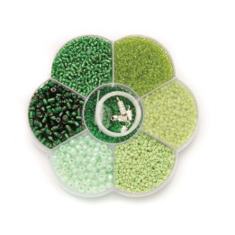 Perlenmix grün 10cmx2cm