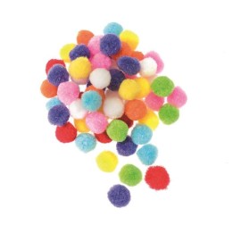 Pompons-Mix, bunt, 1,5cm 60 Stück