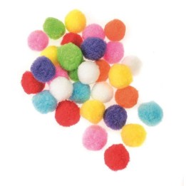 Pompons-Mix, bunt, 2,5cm 30 Stück