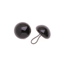 Augen Glas/Oese schwarz 6mm, 2 Stück