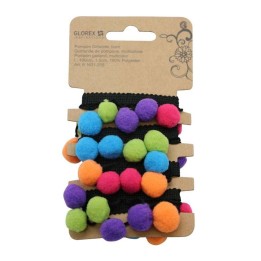 Guirlande de pompons, 1m multicolore
