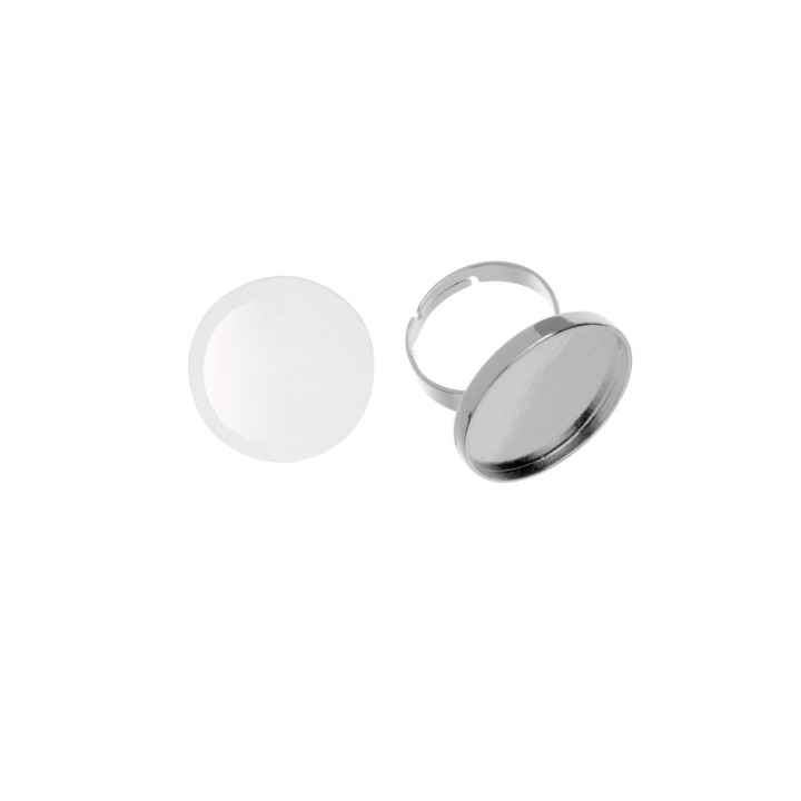 Ring round silver color Ø27mm