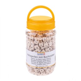 Perles en bois avec lettres 185g, Schima, CN, FSC