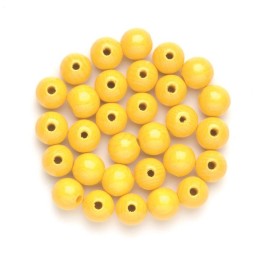 Wooden bead 4mm 155pcs yellow FSC