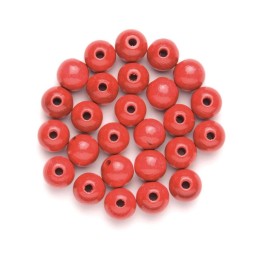 Holzperle 6mm 118 Stück karminrot