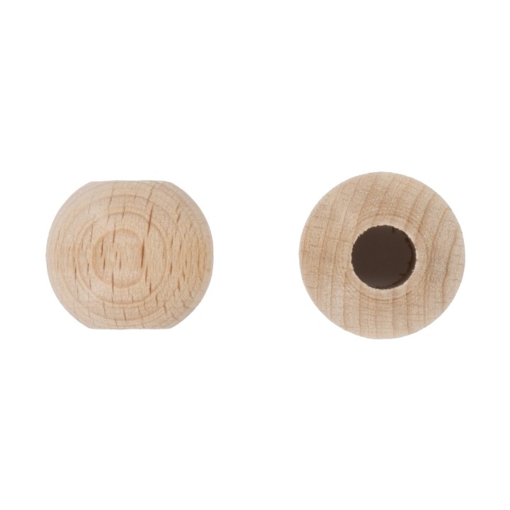Grossloch Holzkugel 20mm 12 Stück FSC, Bohrung 8mm