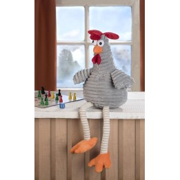 Kuscheltier Hahn Pollo 40cm grau zum Selberstopfen