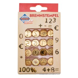 Brennstempel Zahlen/Zeichen 16-teilig