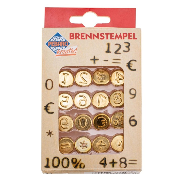 Branding stamps 16pcs numbers/signs