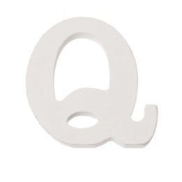 Buchstabe Q MDF 5,5x0,9cm 1 Stück