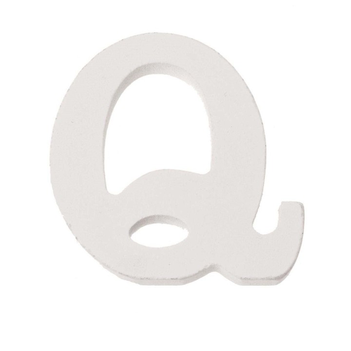 Lettre Q MDF 5,5x0,9cm 1pce