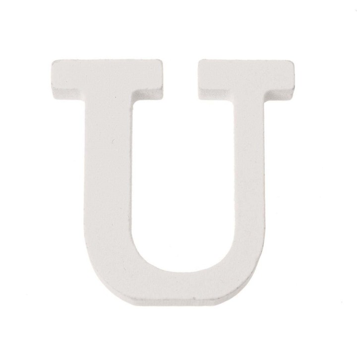 Lettre U MDF 5,5x0,9cm 1pce