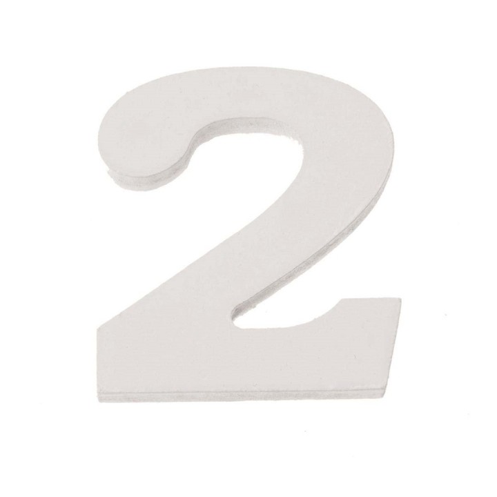 Zahl 2 MDF 5,5x0,9cm 1St