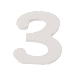 Zahl 3 MDF 5,5x0,9cm 1St