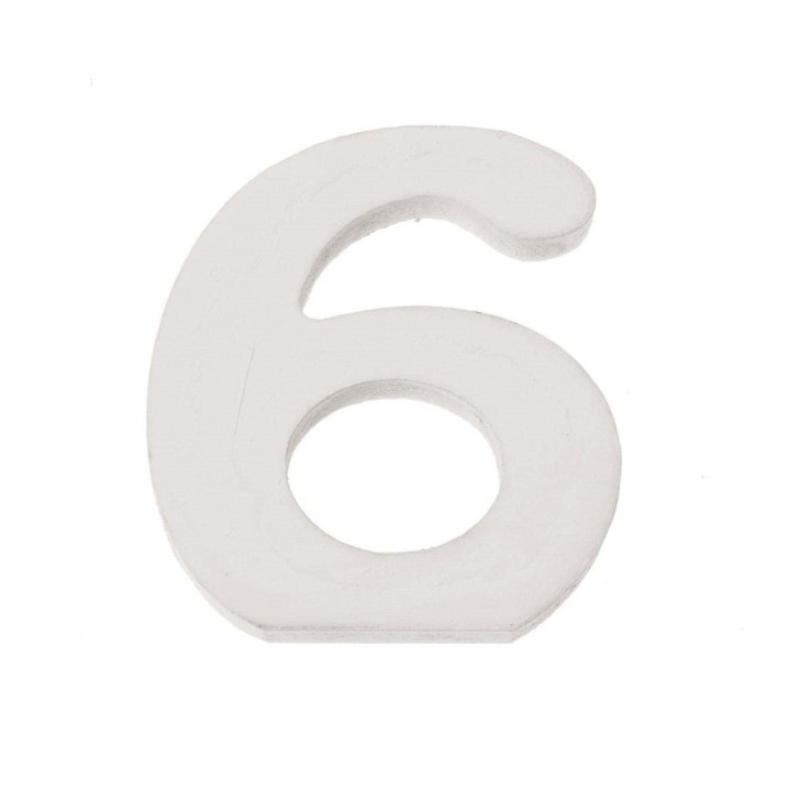 Zahl 6 MDF 5,5x0,9cm 1St