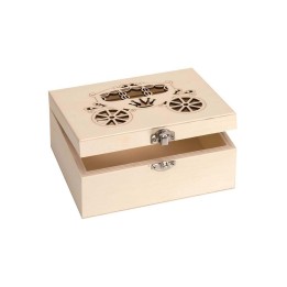 Box rechteckig Holz 17x12x8cm Motiv Kutsche