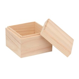 Holzbox quadratisch 10,5x10,5x8cm